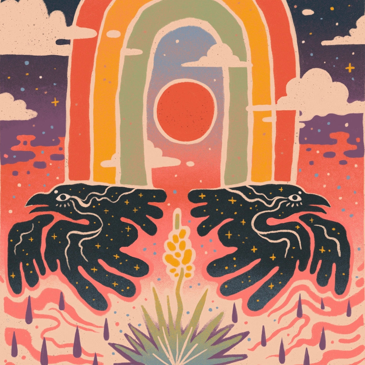 Monsoon Song Desert - 8x10 Art Print