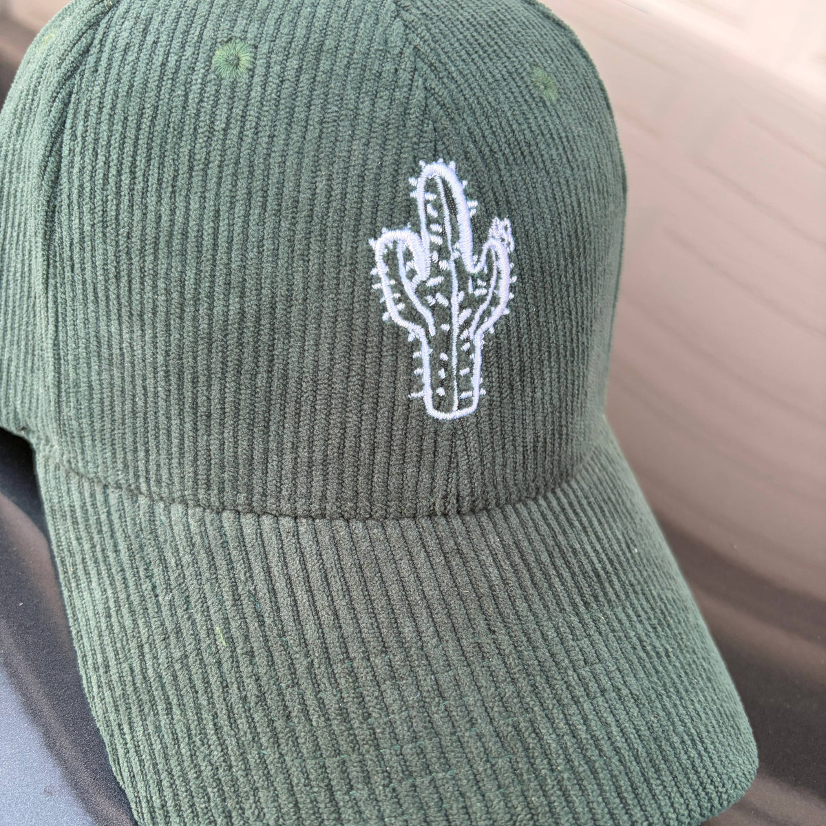 Saguaro Cactus Corduroy Hat - Green