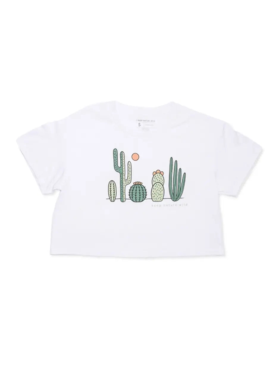 Cactus Friends Crop Tee