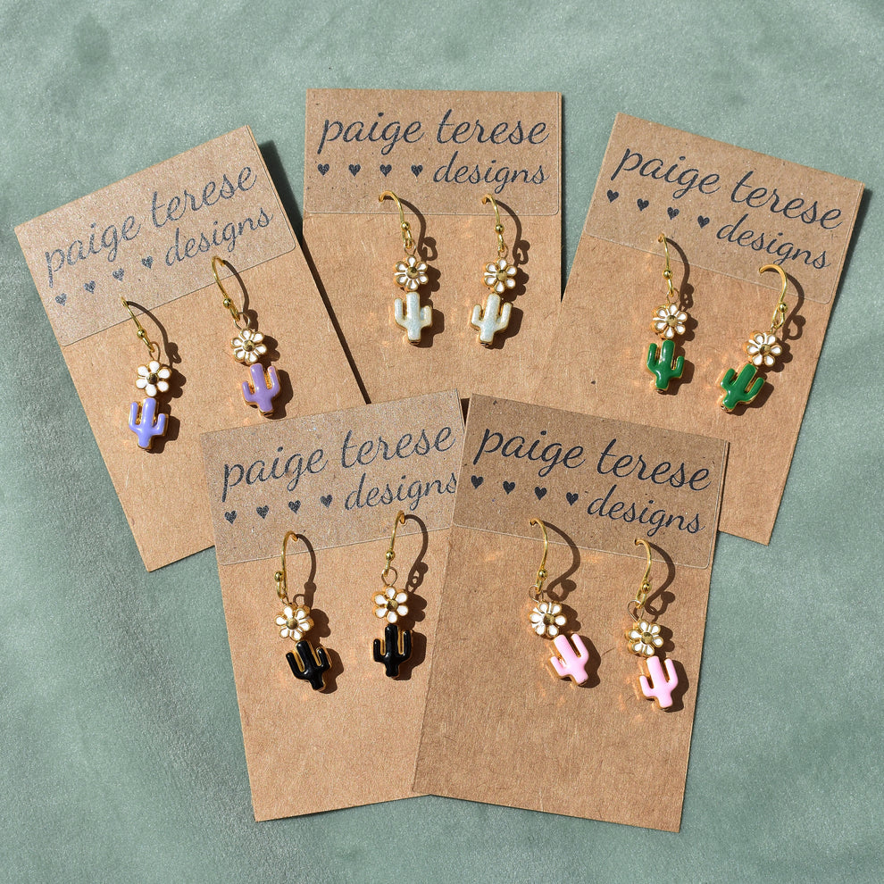 Cactus Flower Earrings