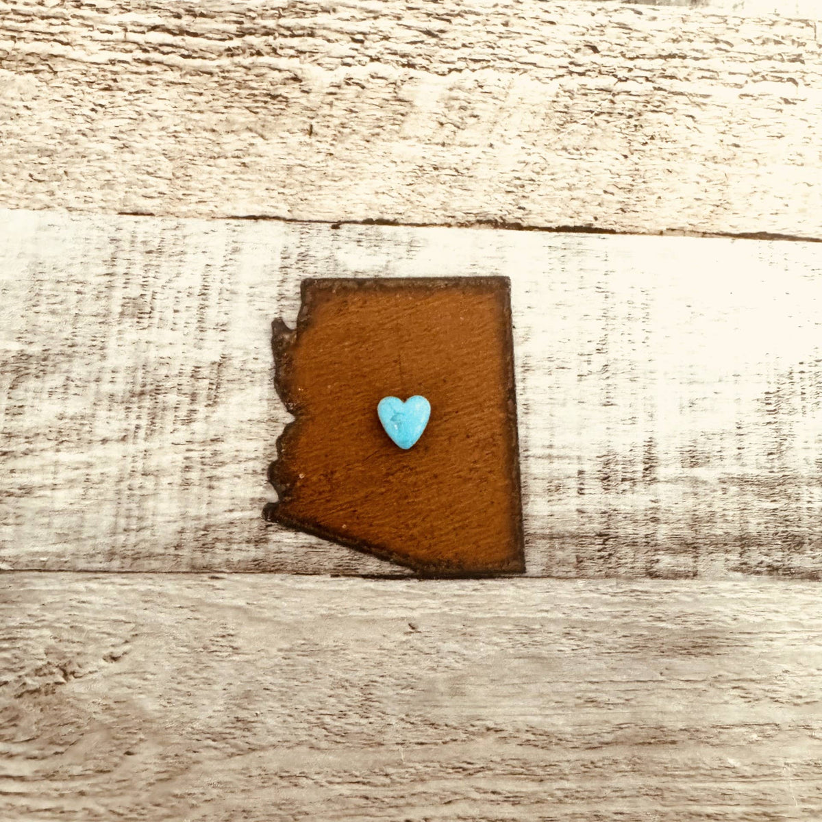 Arizona State Turquoise Heart Magnet
