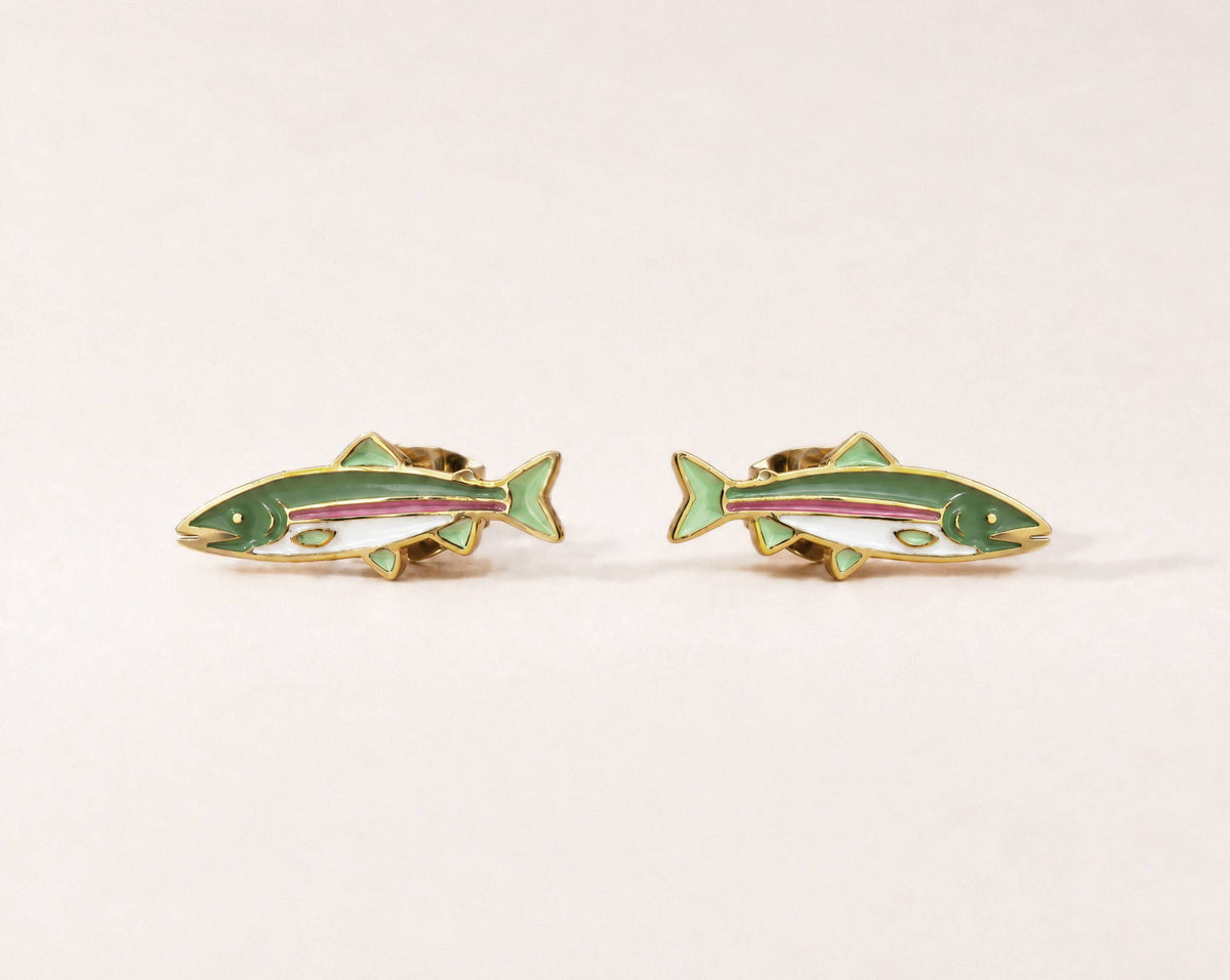 Rainbow Trout Earrings