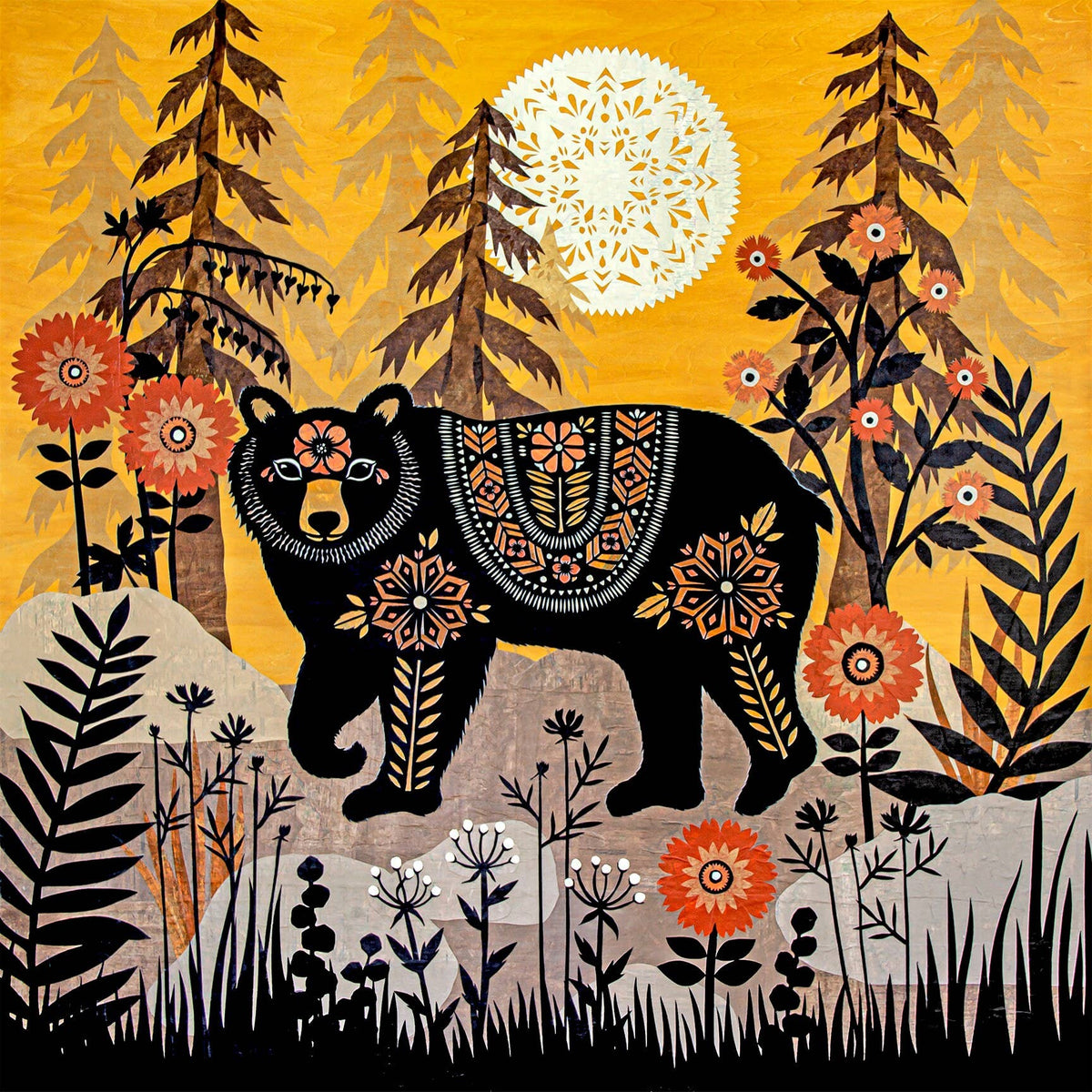 The Fortune Telling Observer - 8 x 8 Cut Paper Art Print