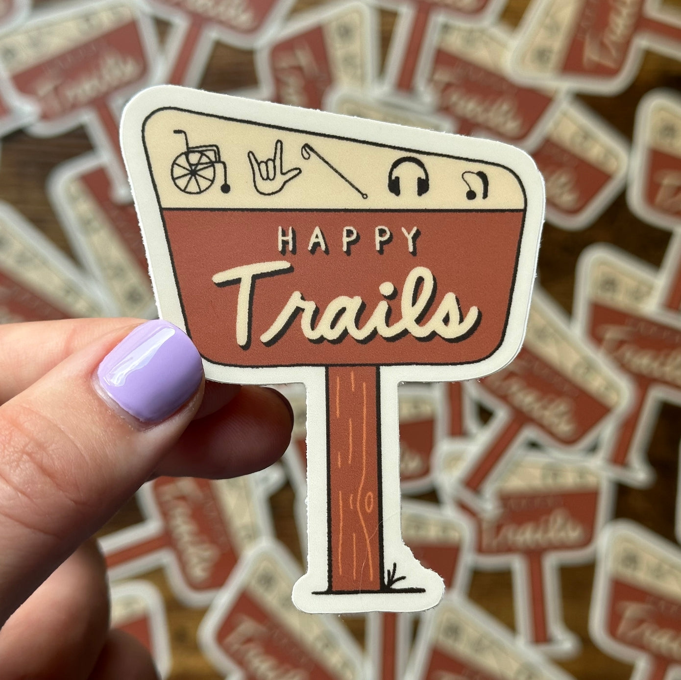 Happy Trails Vinyl Sticker