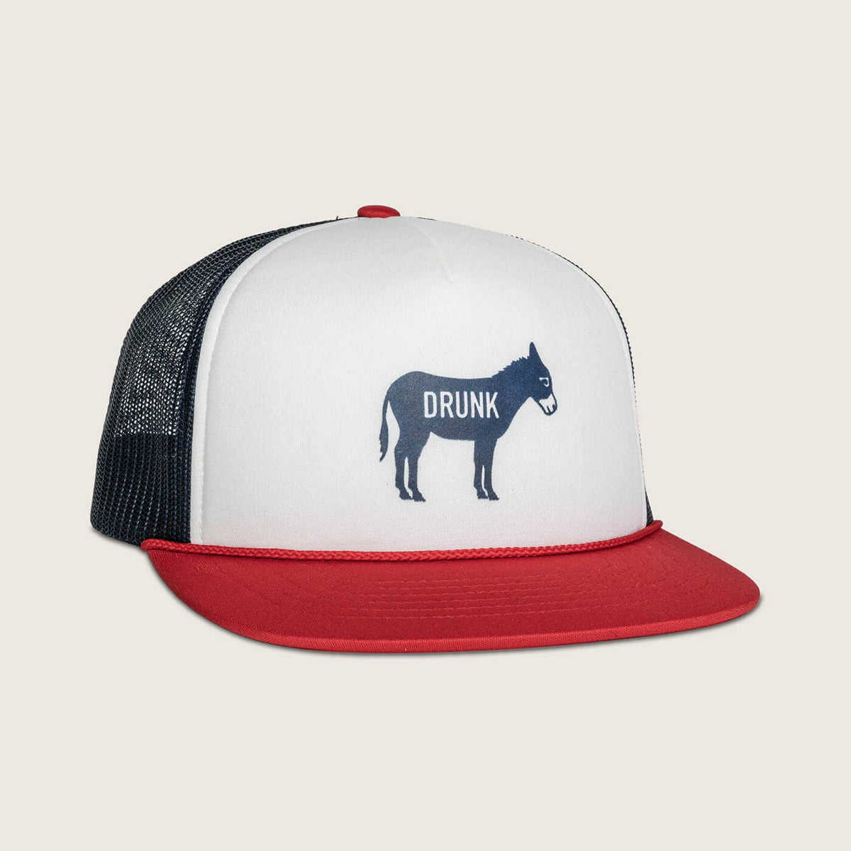 Drunk A$$ Foam Flat Bill Trucker Hat