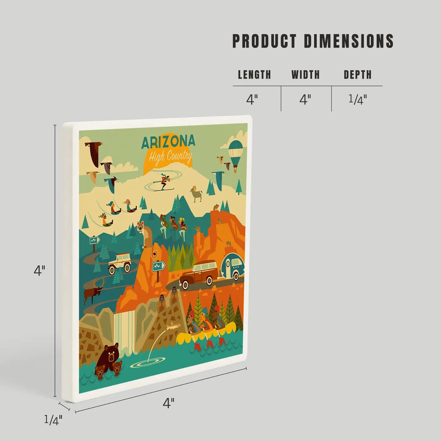 Arizona High Country Geometric Ceramic Coaster