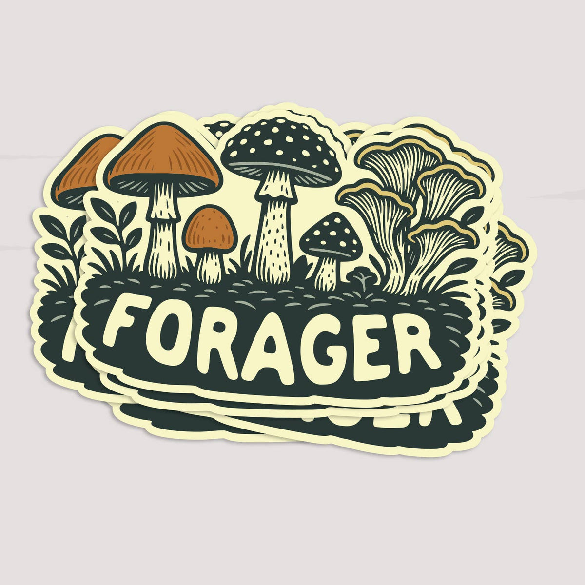 Forager - Waterproof Mushroom Sticker