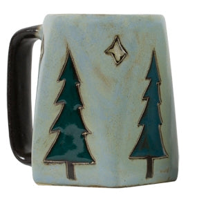 Pine Trees Square Stoneware Mug