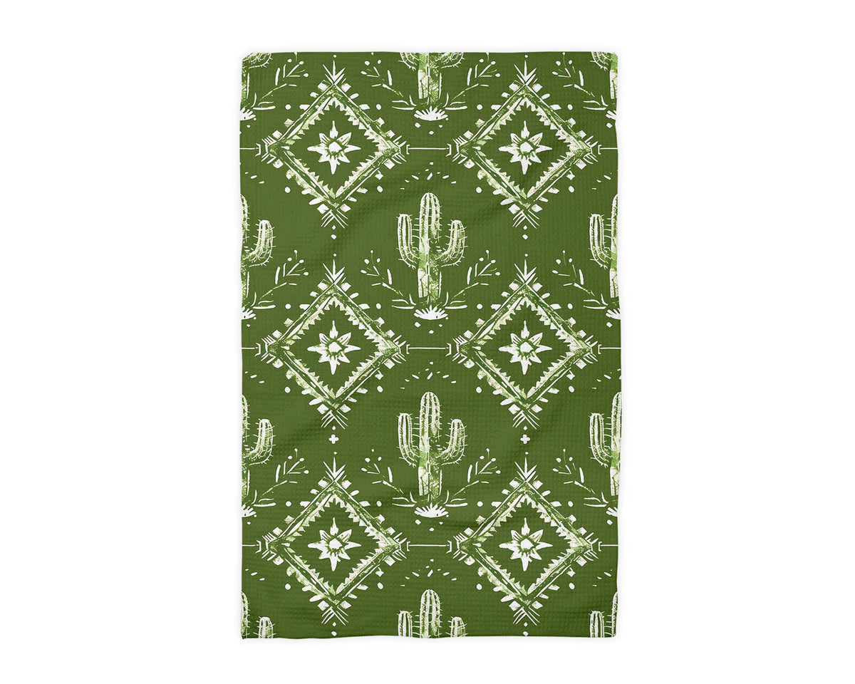 Western Cactus Waffle Hand Towel