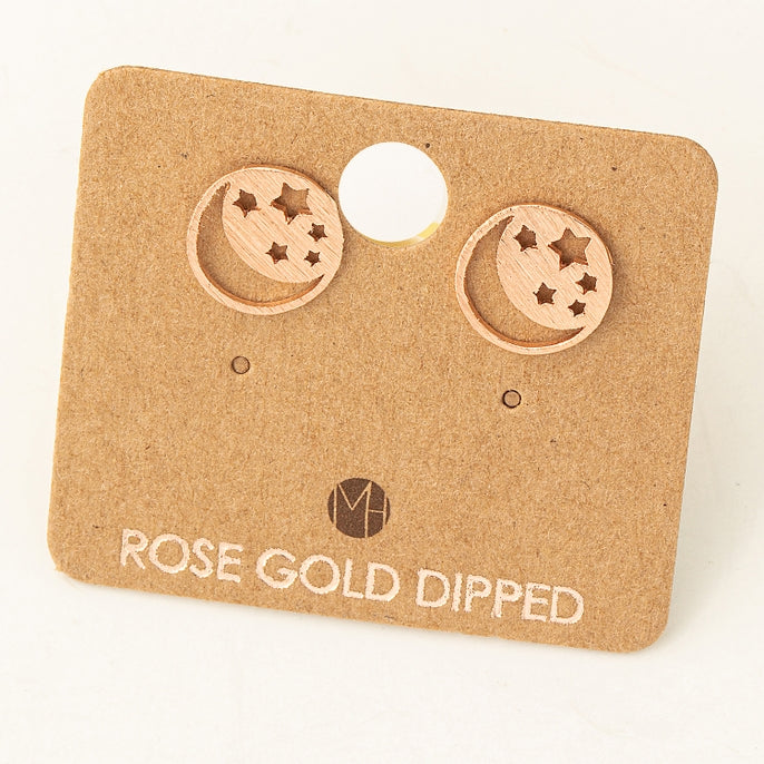 Mini Moon and Stars Stud Earrings