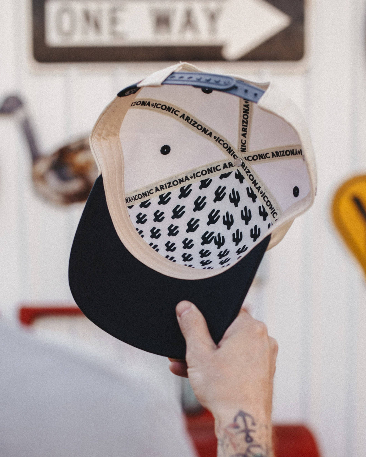 Route 66 - Chainstitch Embroidery Two Tone Hat