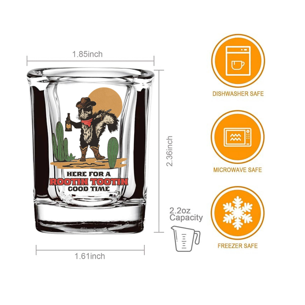 We Ride at Dusk Opossum Shot Glass