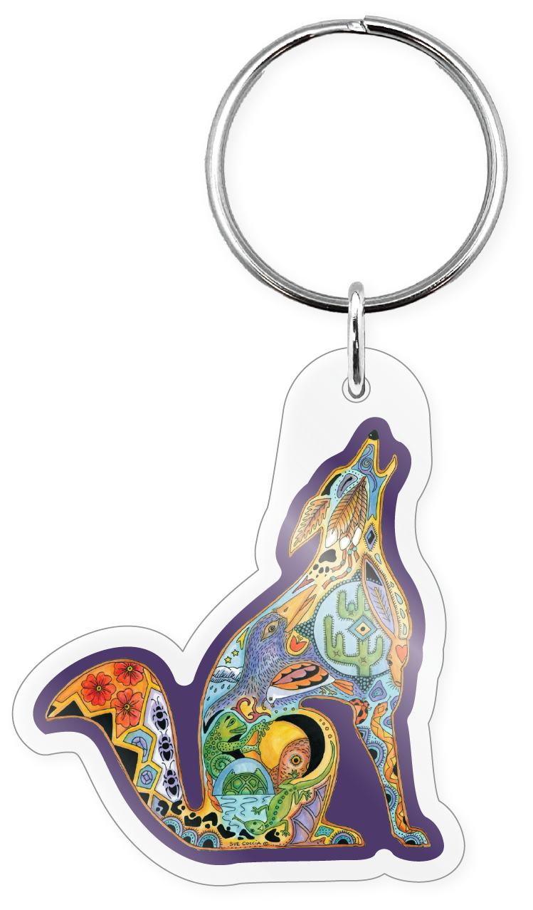 Keychain - Earth Art Coyote