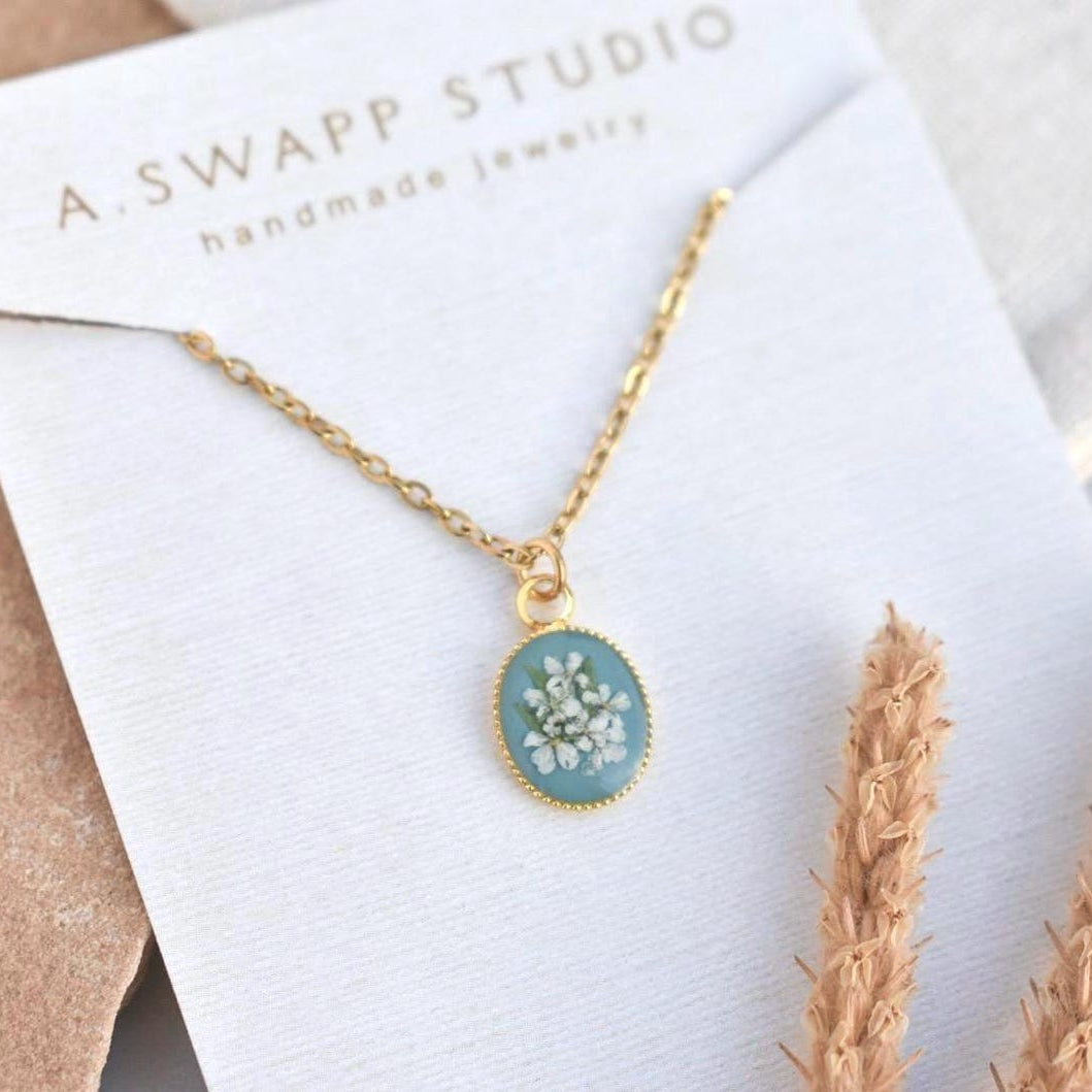 Handmade Pressed Flower Necklaces