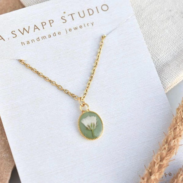 Handmade Pressed Flower Necklaces