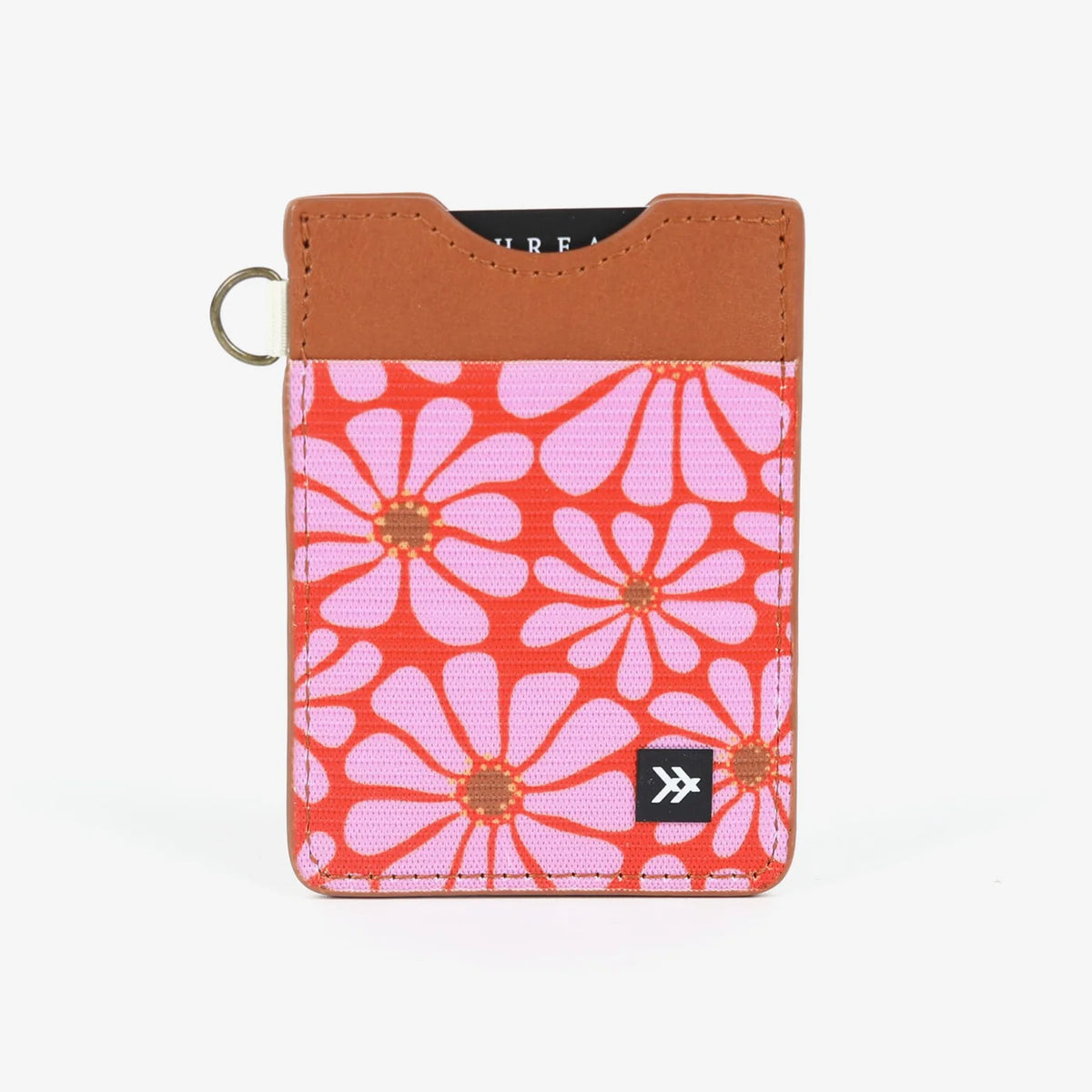 Thread Patterned Vertical Leather Elastic Wallet