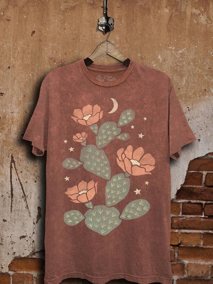 Cactus Flowers Graphic Top