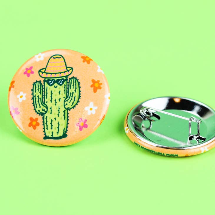 Happy Cactus Button