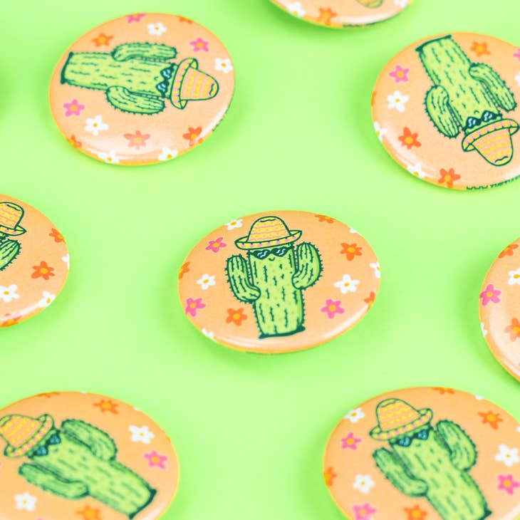 Happy Cactus Button