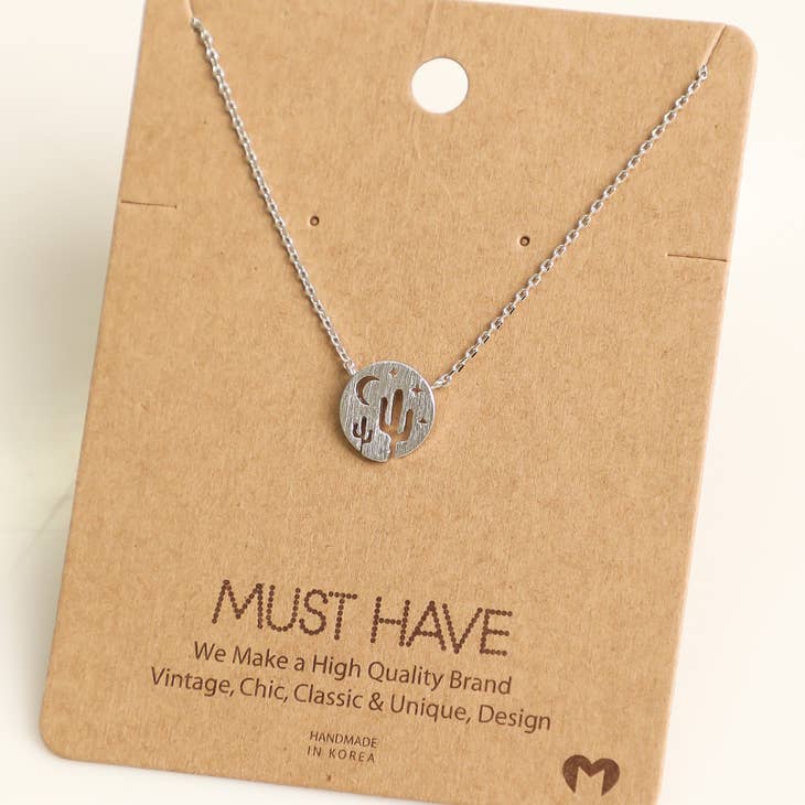 Desert Circle Charm Necklace