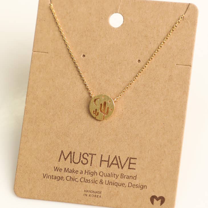 Desert Circle Charm Necklace