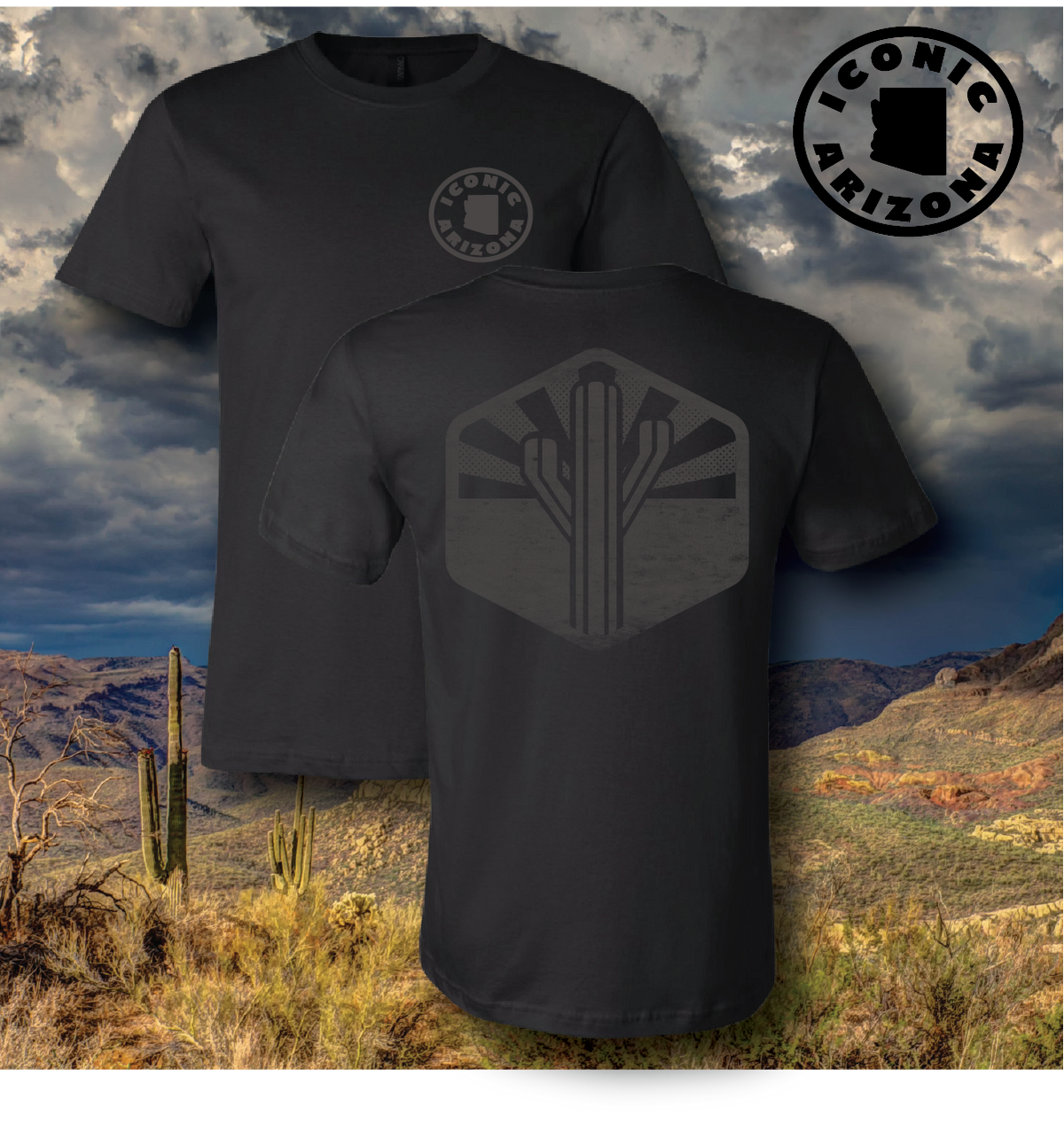 Iconic Arizona The Sentinel Tee - Ink Black