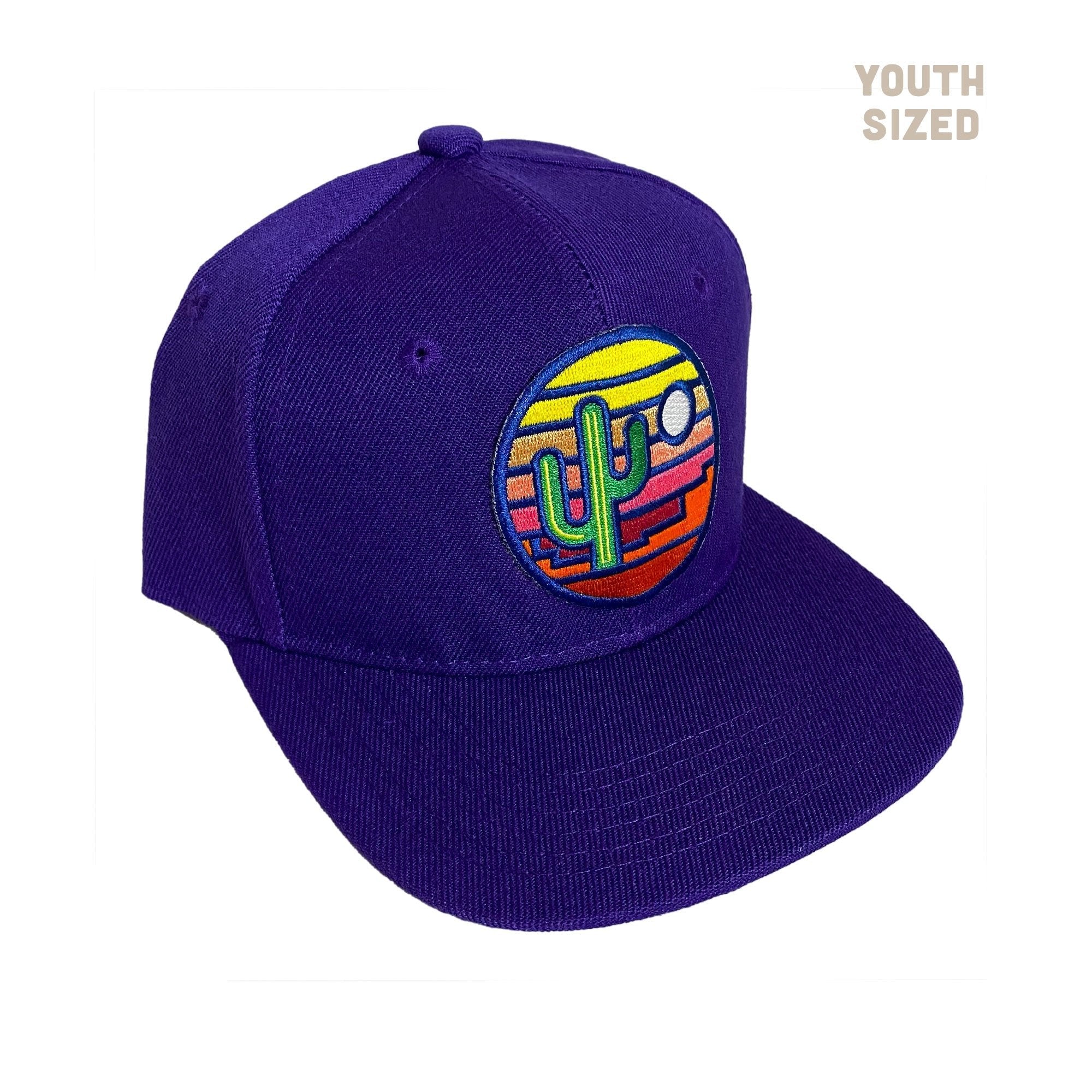 Stained Glass Sunset Kids' Flatbrim
