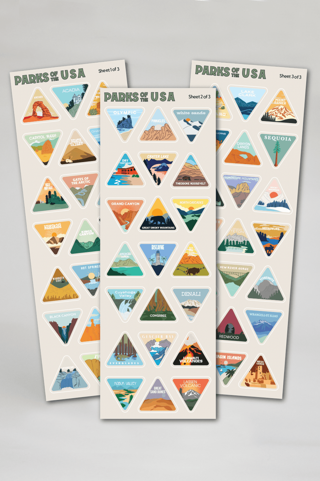 National Parks Bucket List Water Bottle + Stickers