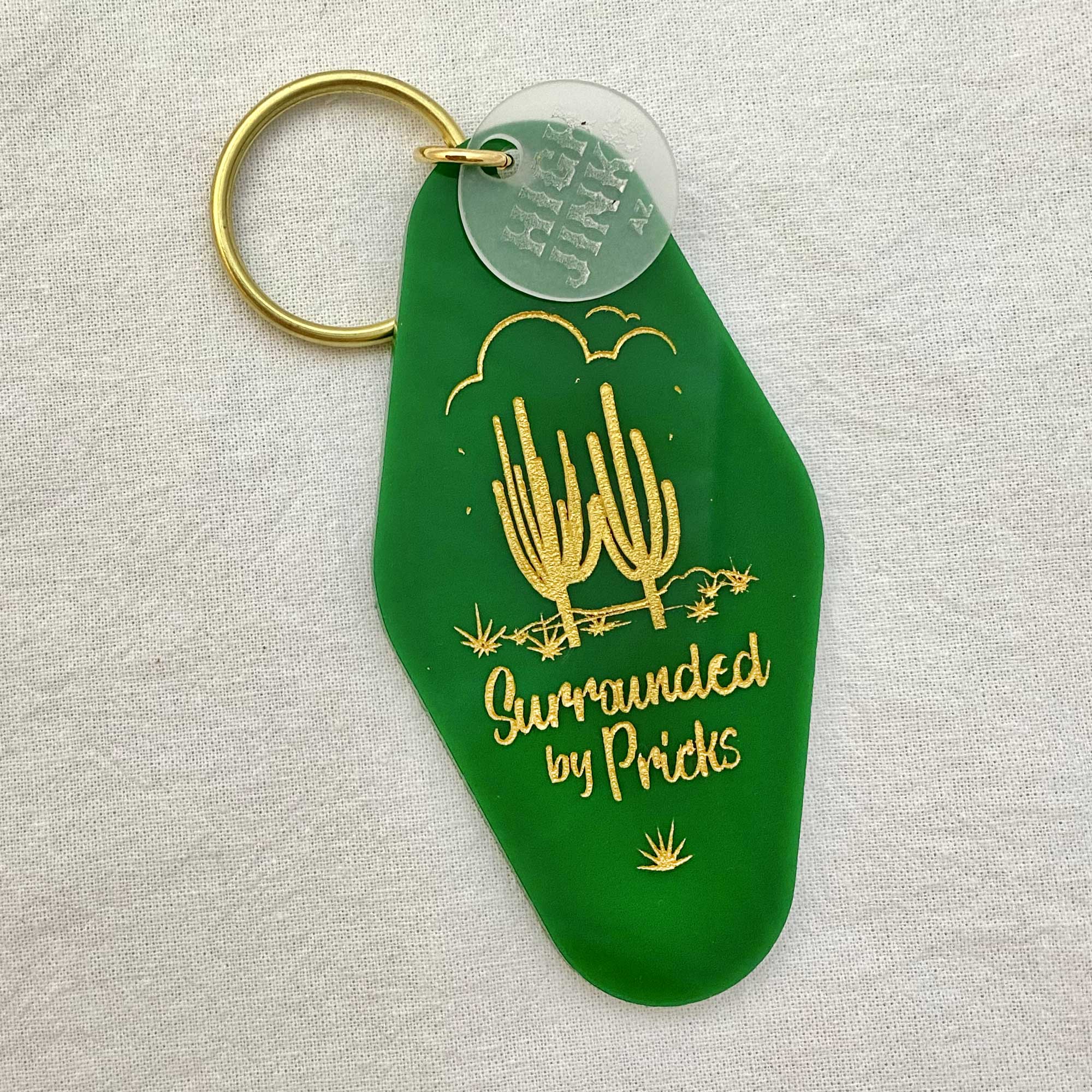 Surrounded by Pricks Key Tag