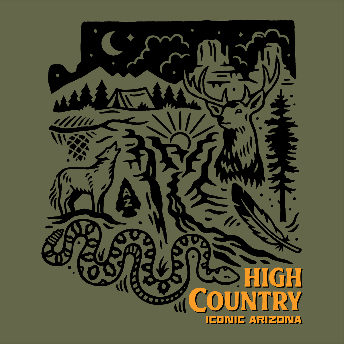 Iconic Arizona Up North Tee