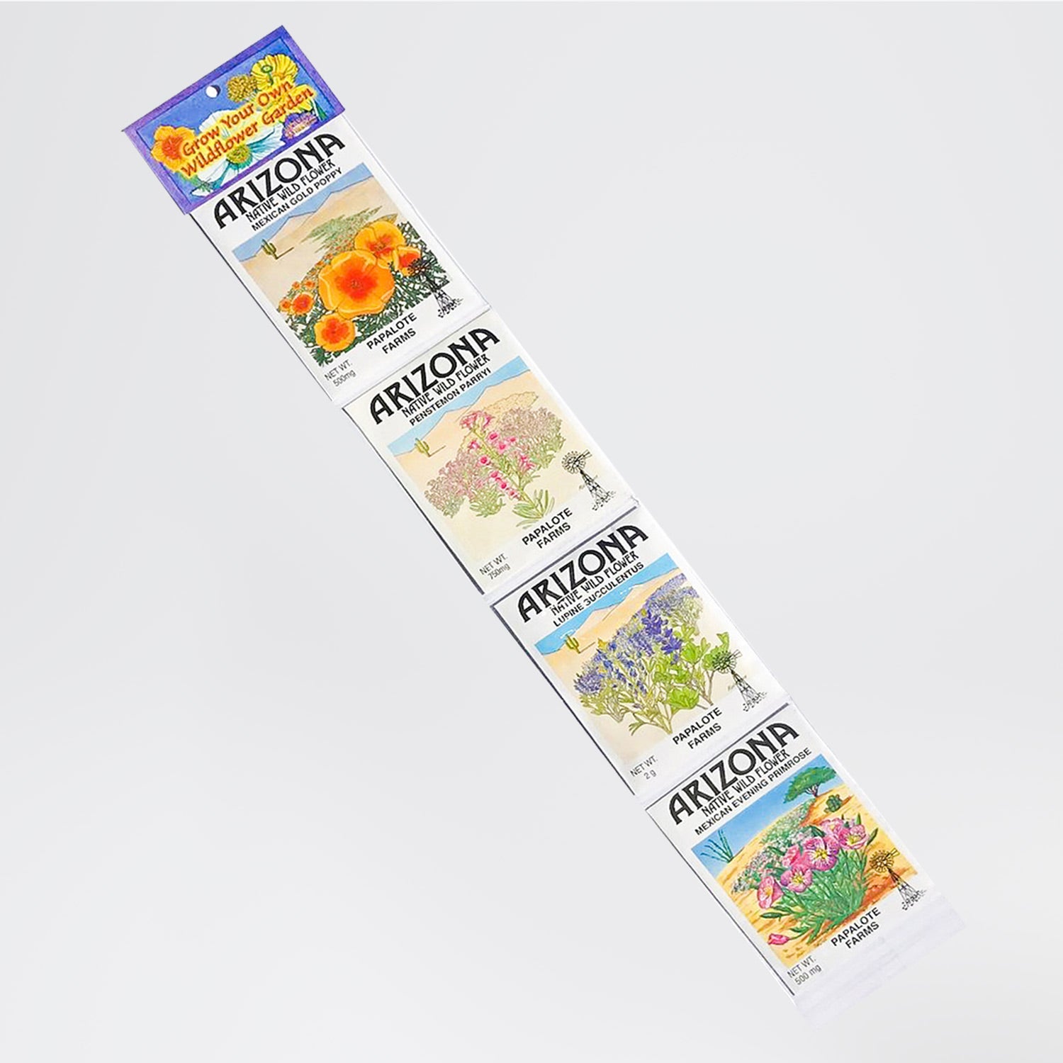 arizona wildflowers seeds Arizona Wildflowers Seed Packet Strip