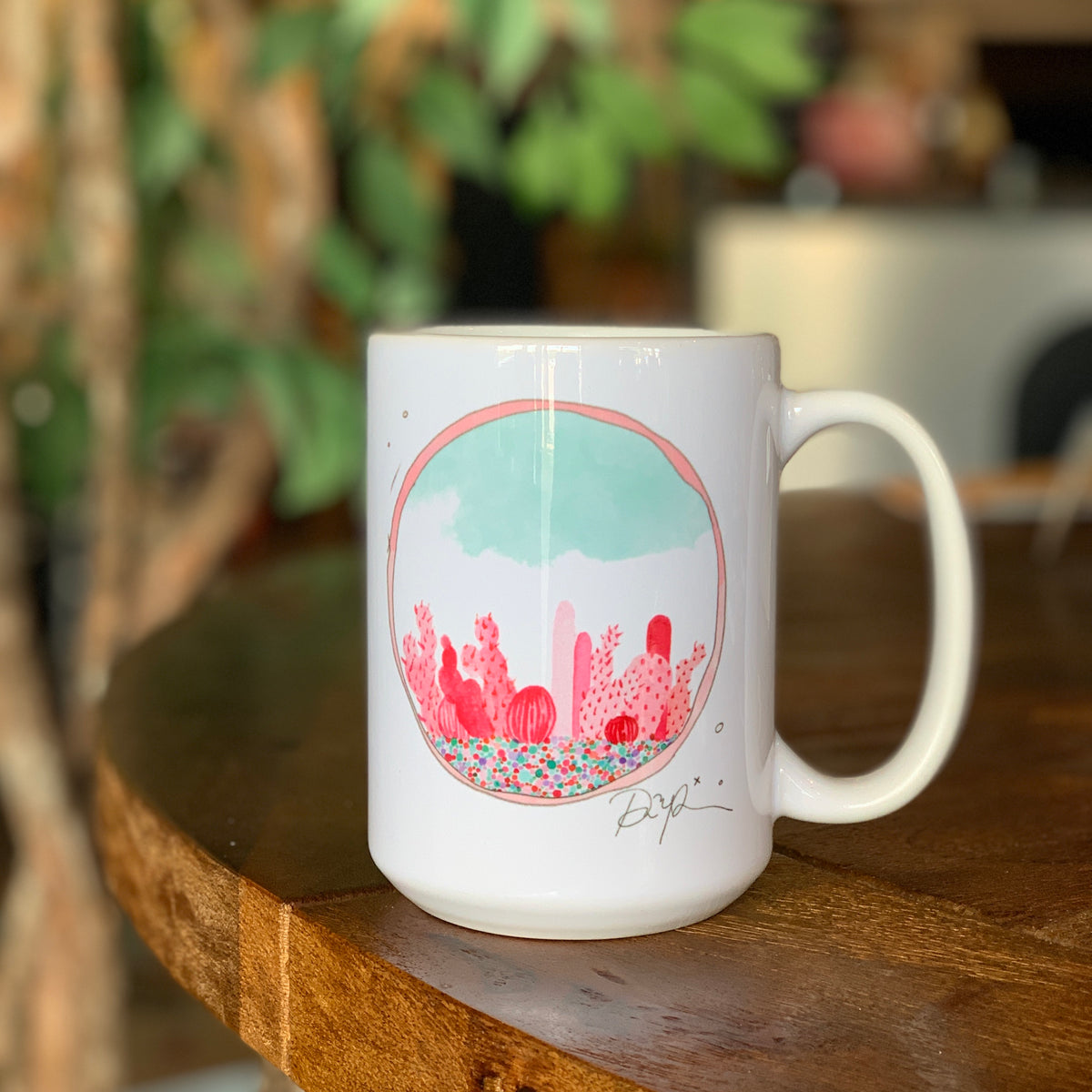 Prickly in Pink Ceramic Mug