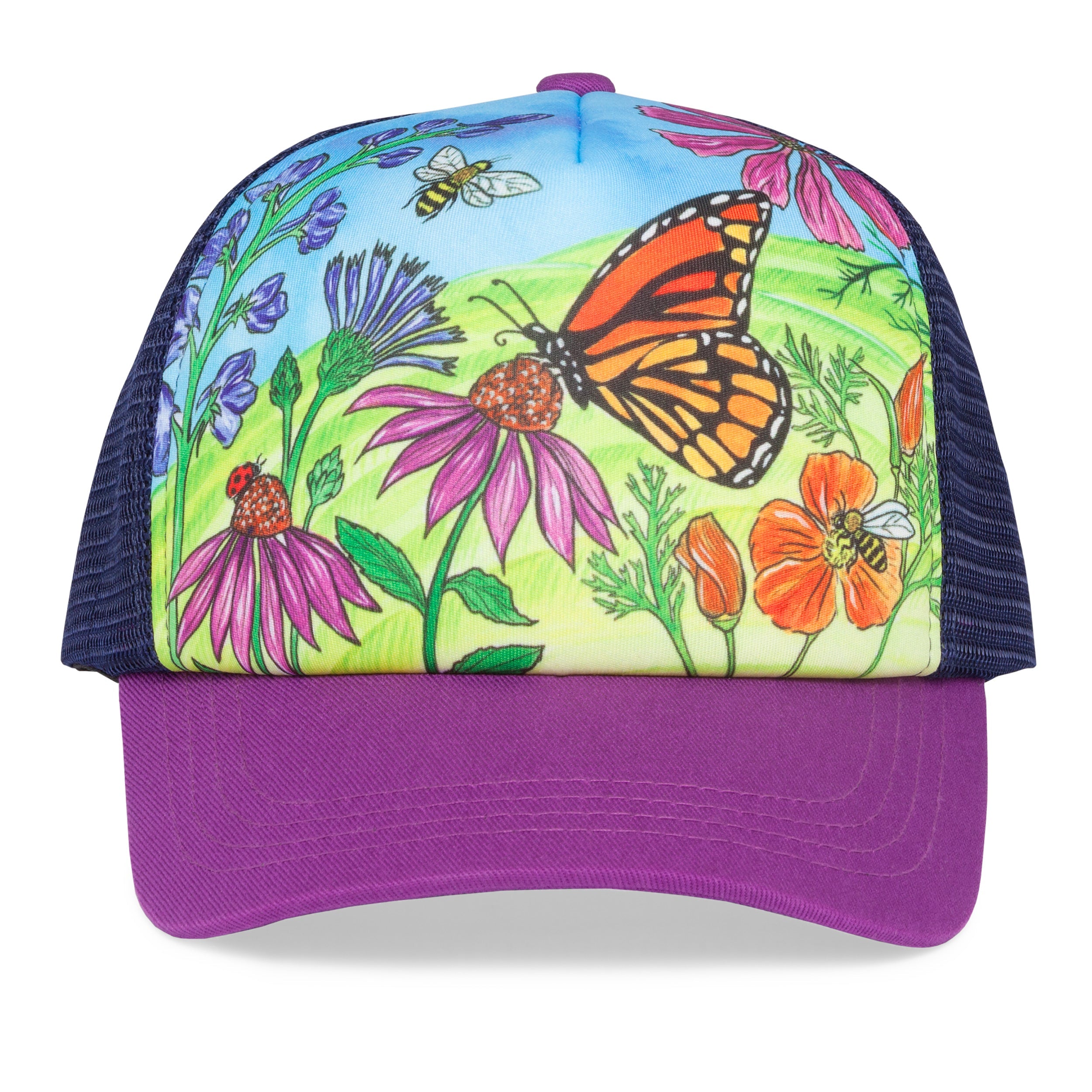 Butterfly & Bees Kids Trucker Hat
