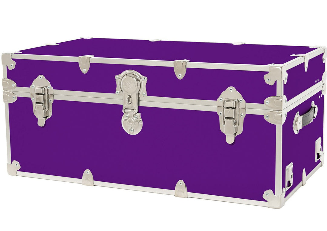 CampBound Sticker Summer Camp Trunk with Wheels, Tray & Soft Close Lid - X-Large - 34" L X 20" W X 15" H