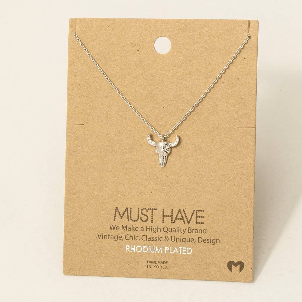 Buffalo Head Pendant Necklace