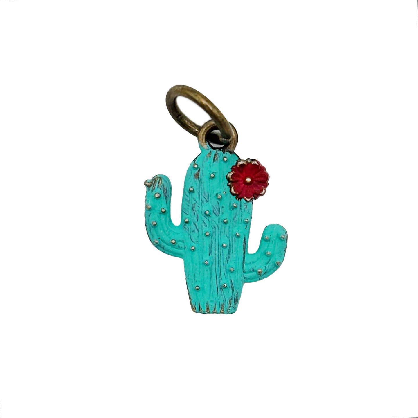 Saguaro Cactus Bloom Charm Necklace