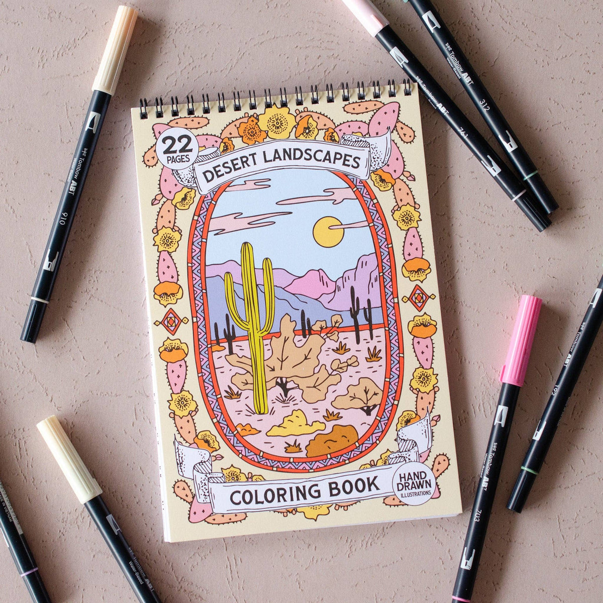 Desert Landscapes Coloring Book