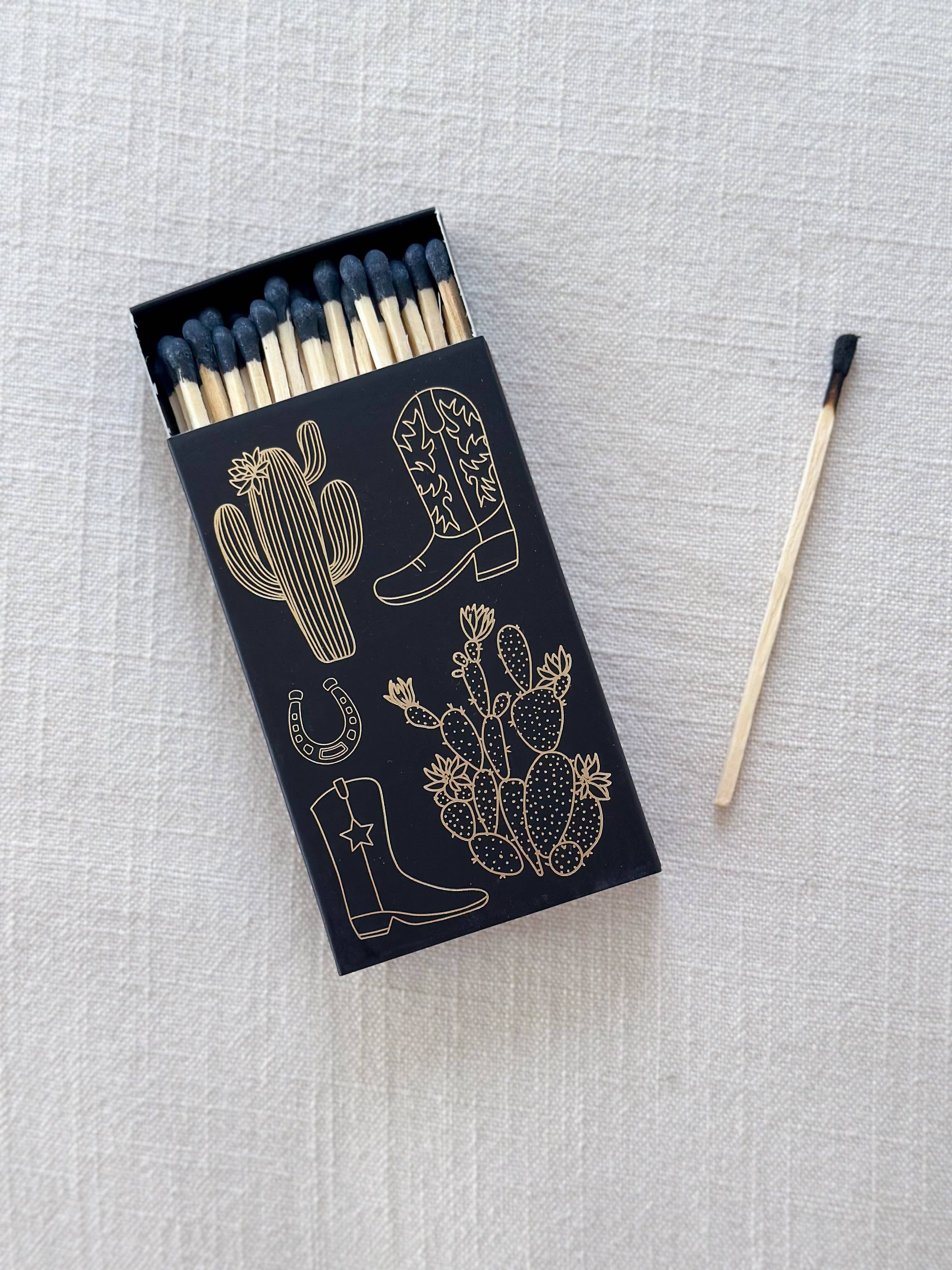 Oversized Cowboy Boot & Cactus Matches