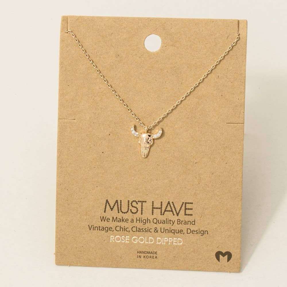 Buffalo Head Pendant Necklace