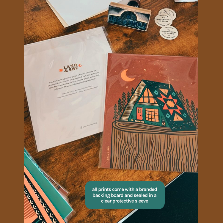 Keeping Warm - Bear Cabin Print 8 x 10