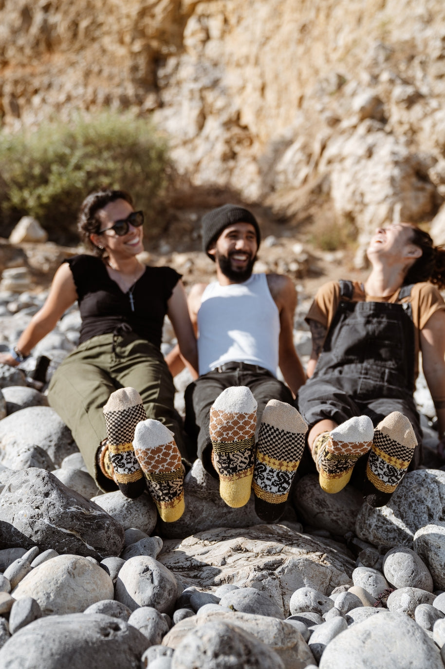 Honey Bee Crew Socks