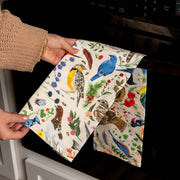 Feathered Friends Birds Tea Towel