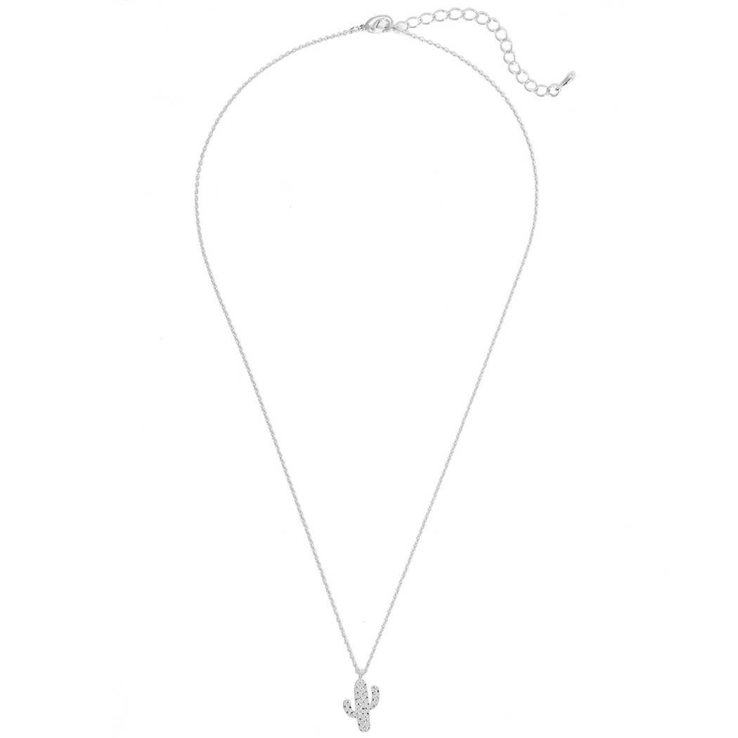 Dipped Cactus Charm Necklace