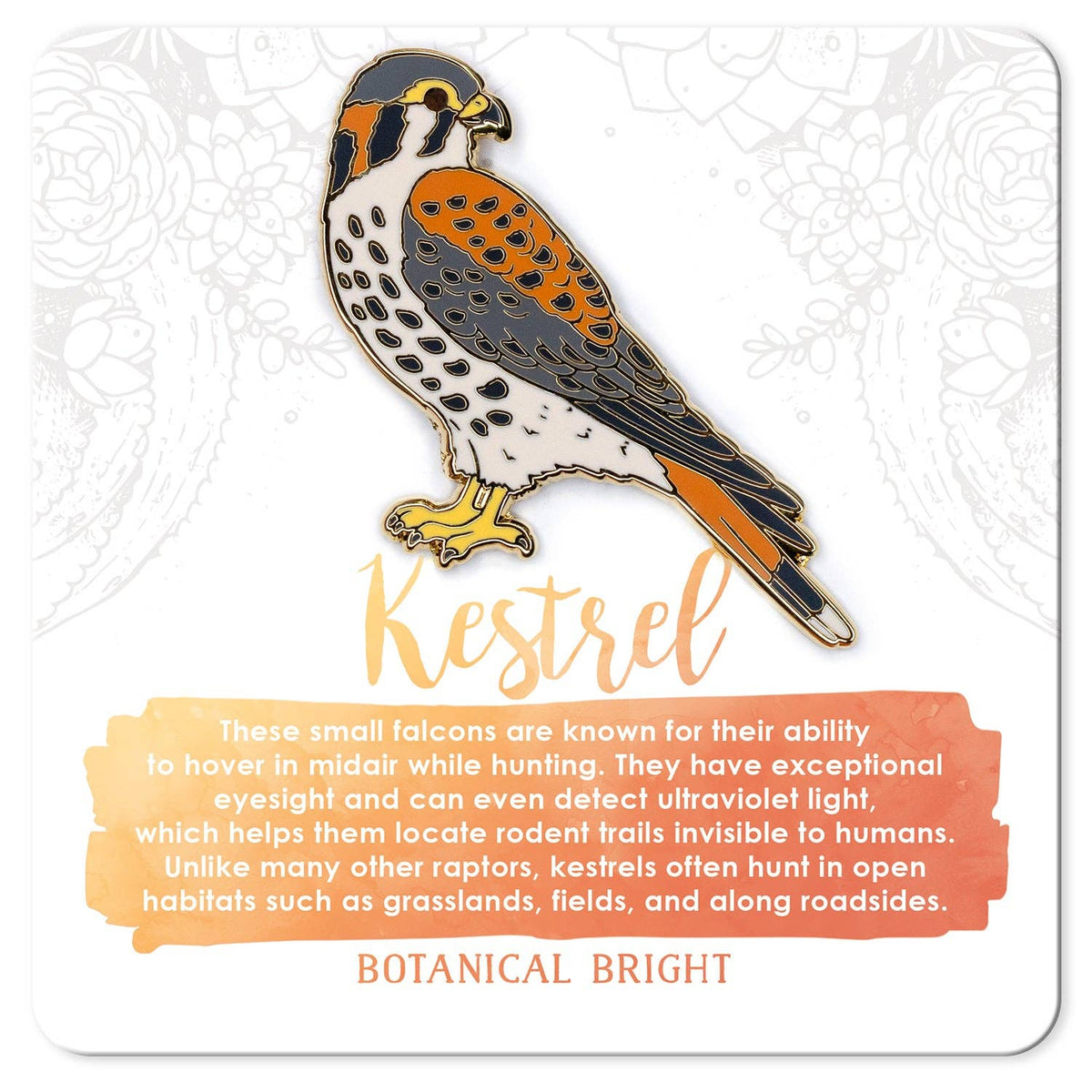 Kestrel Bird Enamel Pin