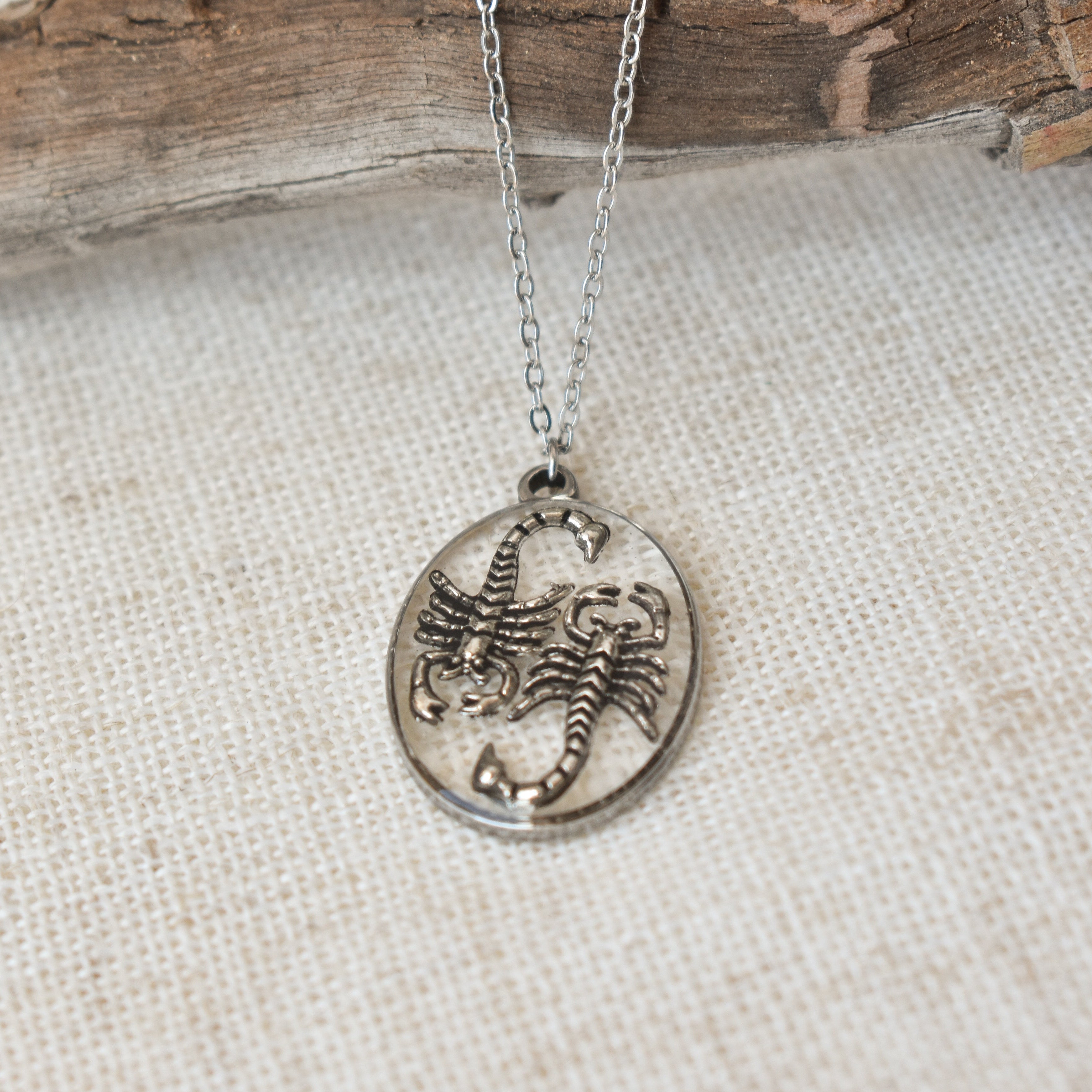 "Duality of Scorpions" Handmade Resin Necklace