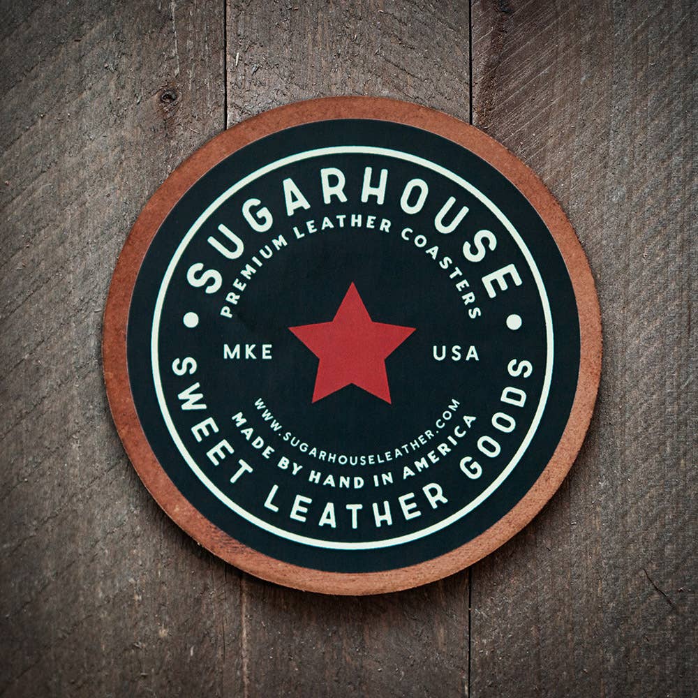 "Use a Fucking Coaster" Leather Coaster