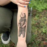Grizzly Bear Temporary Tattoo