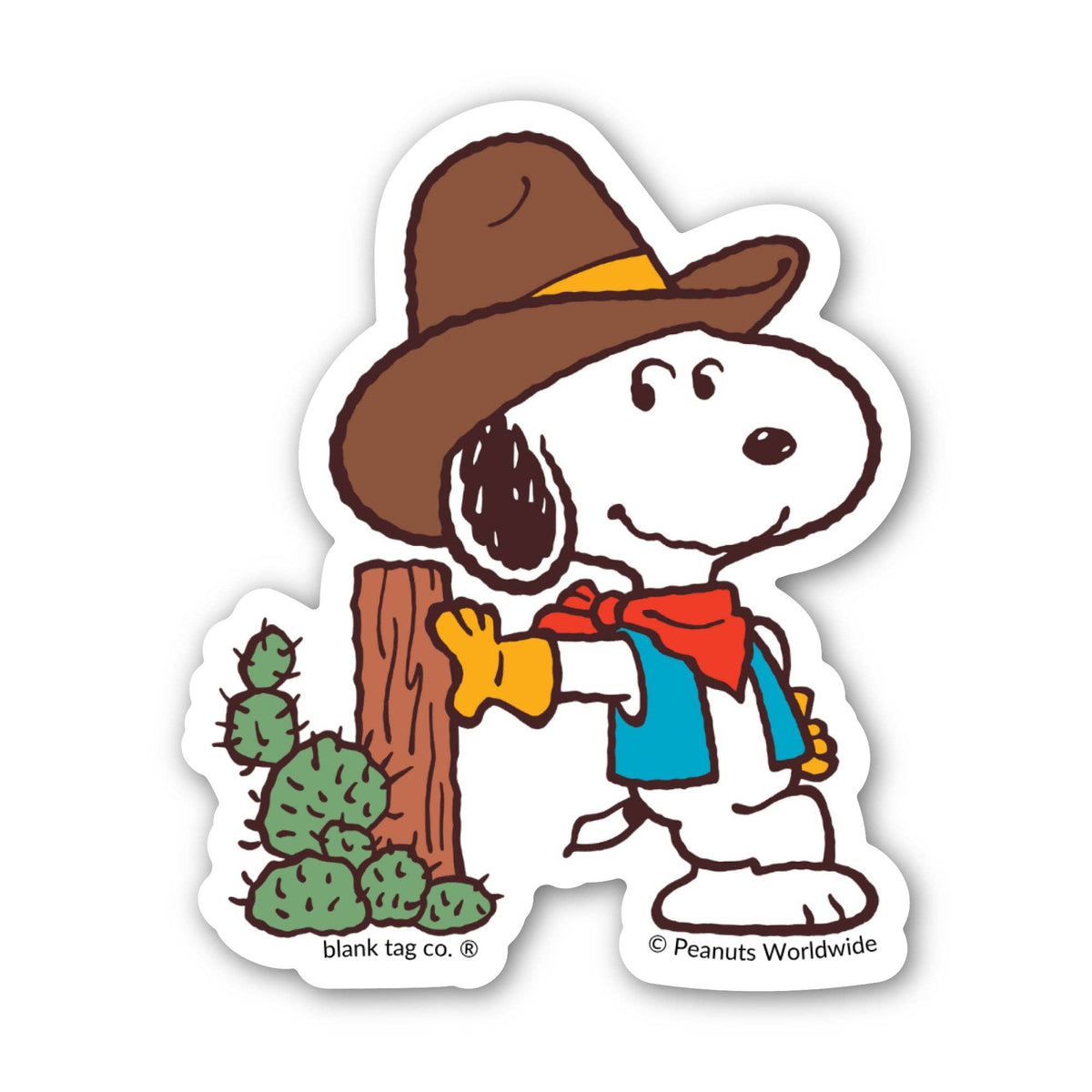 Wild West Cowboy Snoopy Sticker