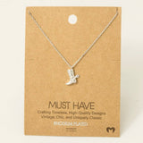 Cowboy Boot Pendant Necklace
