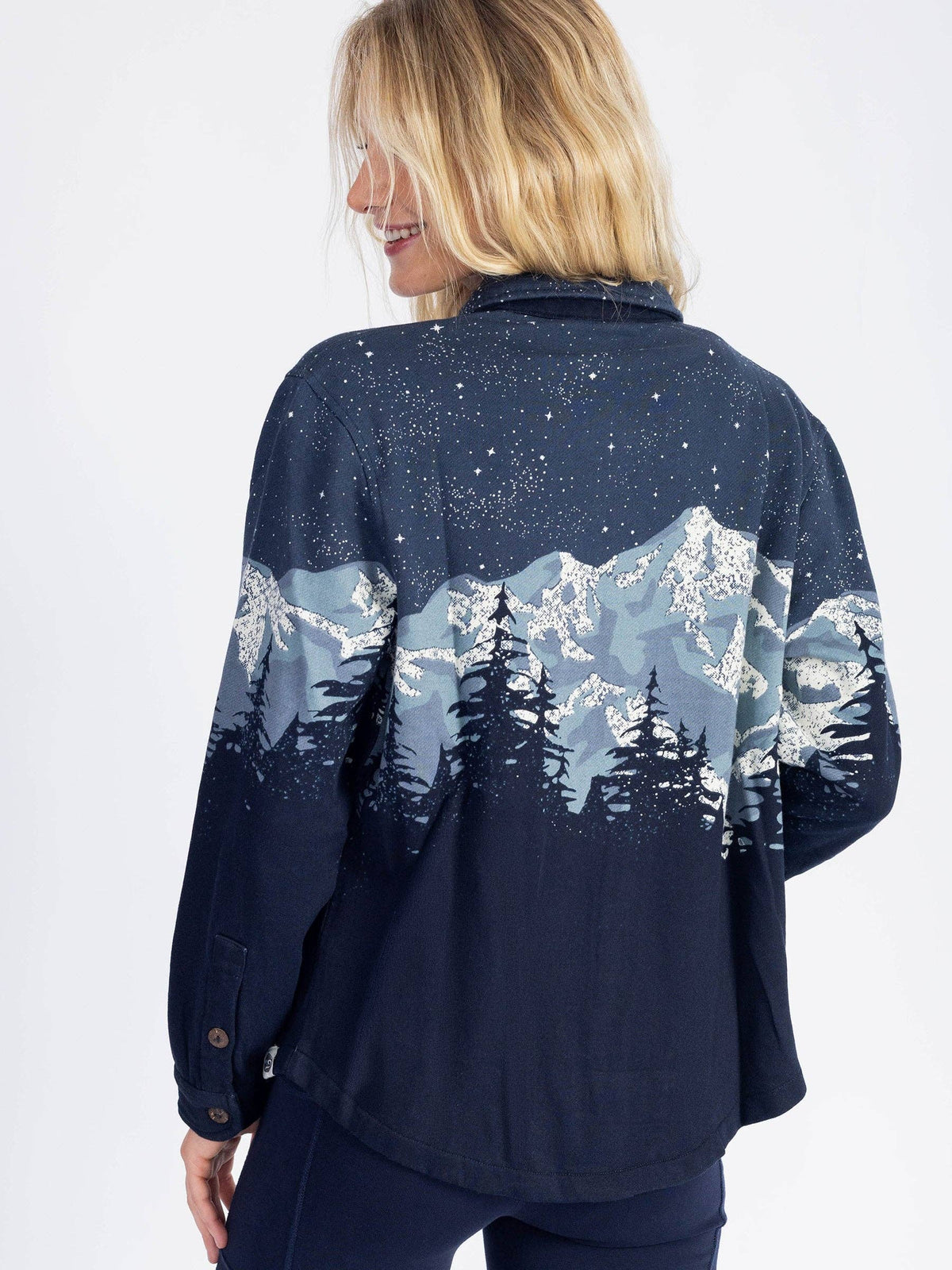 Cascadian Night Organic Cotton Blanket Shirt